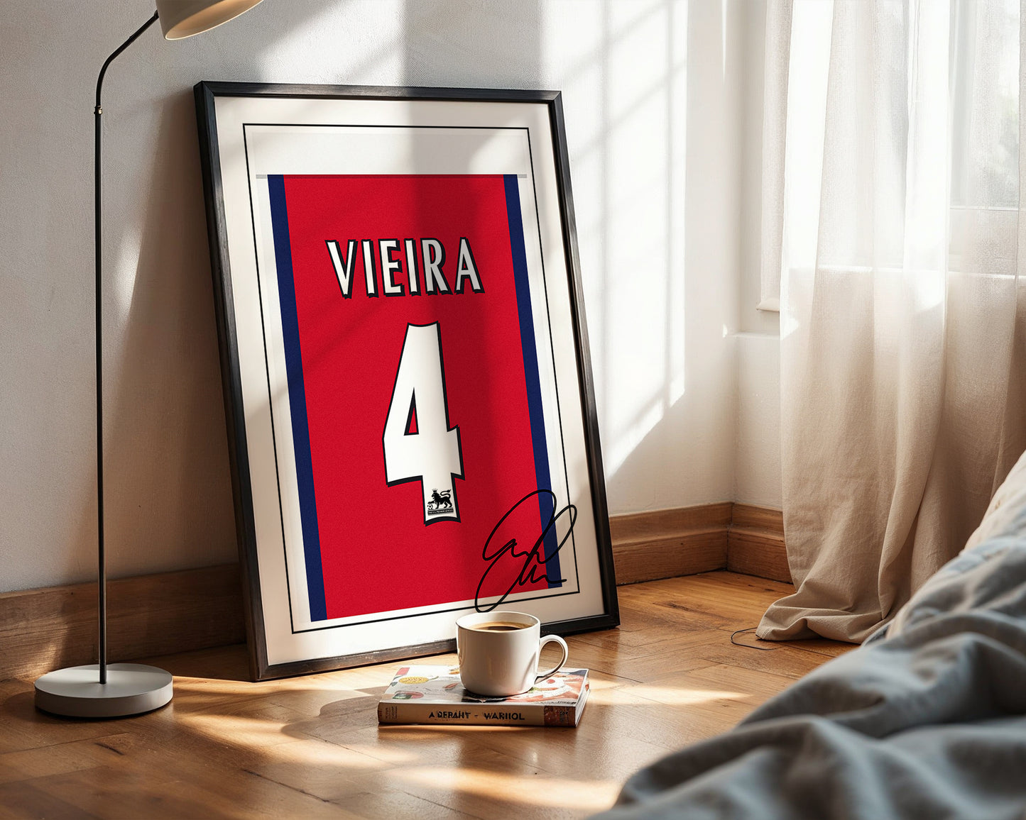 Patrick Vieira 98/99 Arsenal Classic Home Shirt Poster
