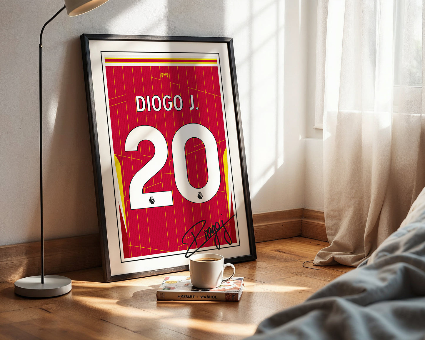 Diogo Jota 24/25 Liverpool Home Shirt Poster