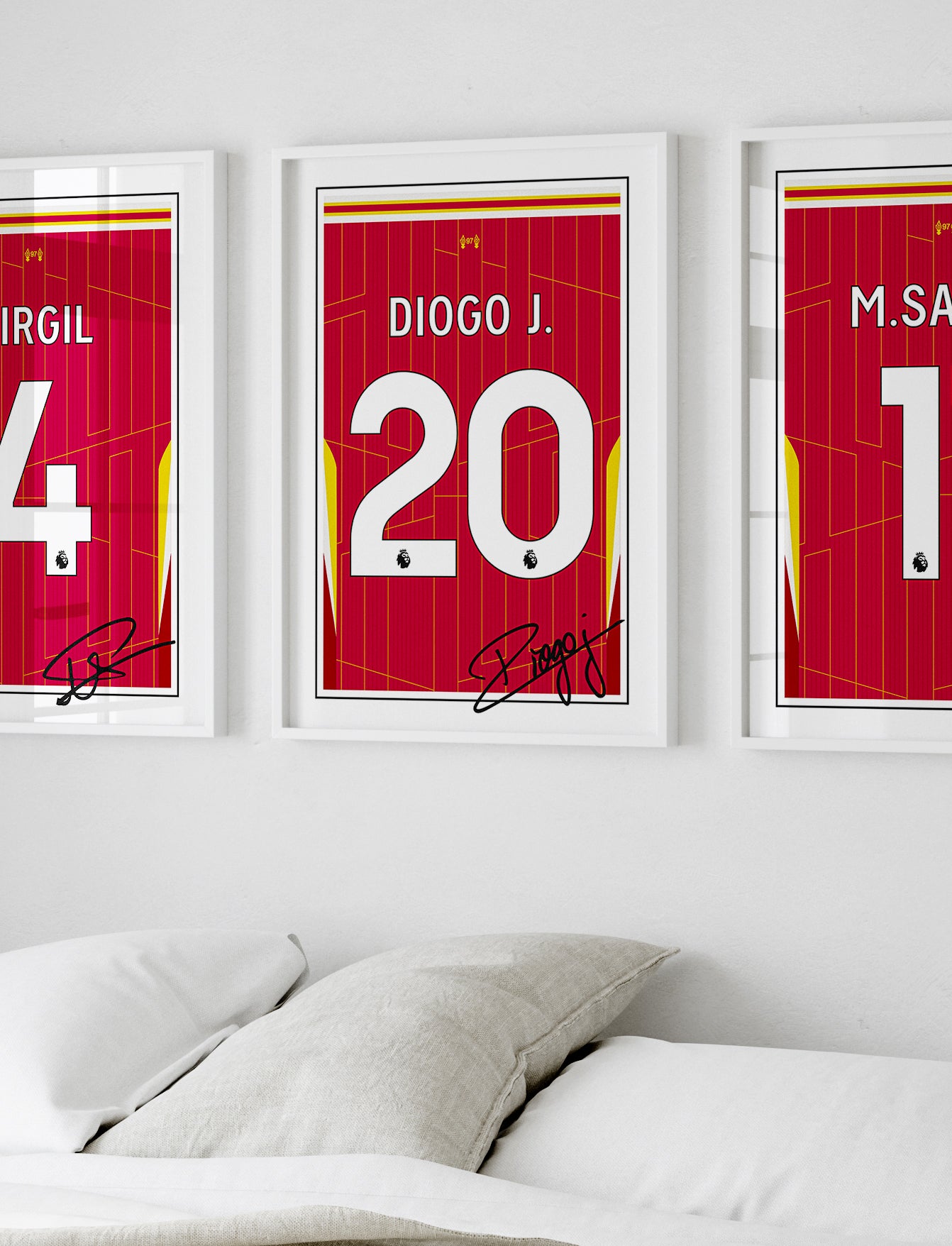 Diogo Jota 24/25 Liverpool Home Shirt Poster