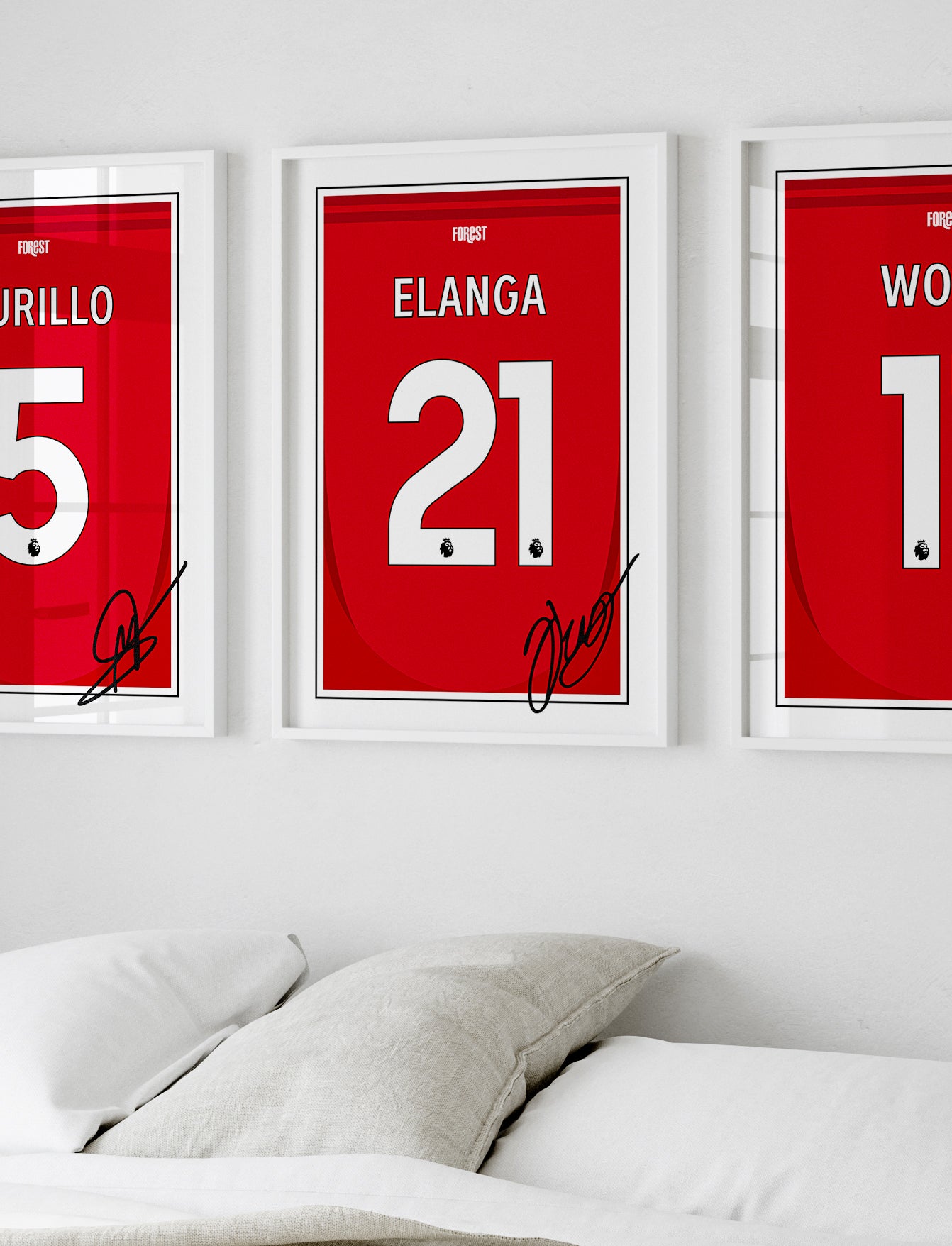 Anthony Elanga 24/25 Nottingham Forest Home Shirt Poster