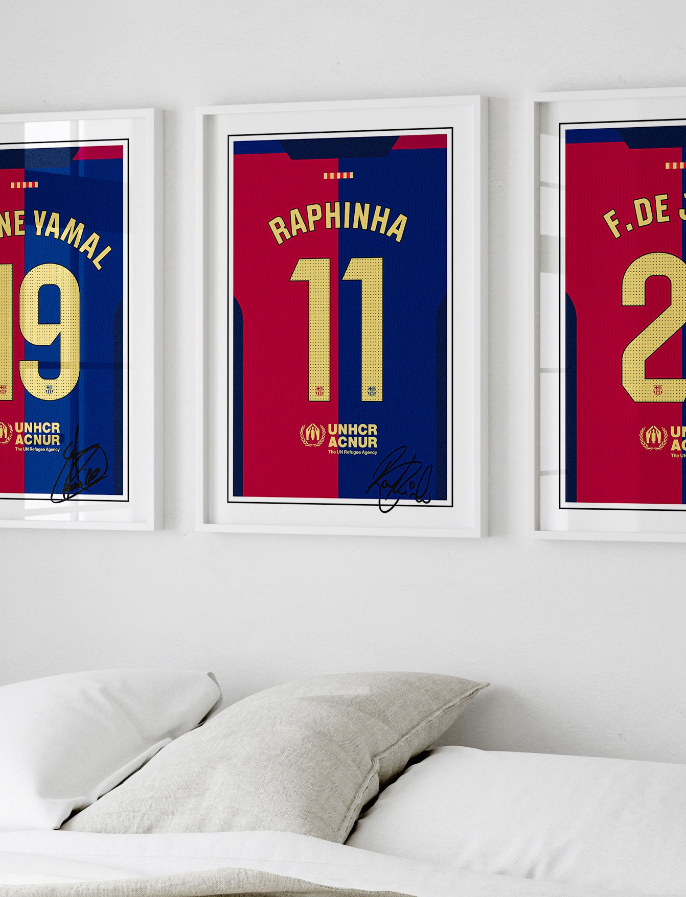 Raphinha 24/25 Barcelona Home Shirt Poster