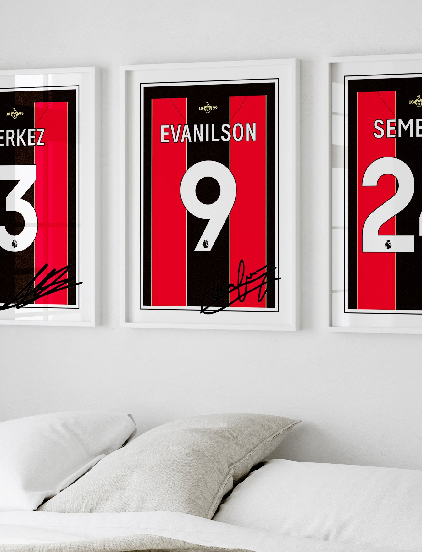 Evanilson 24/25 AFC Bournemouth Home Shirt Poster