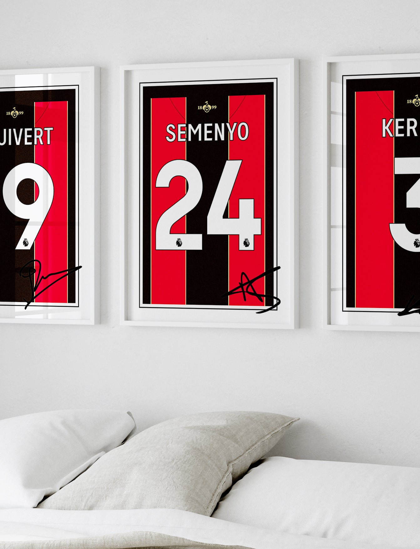 Antoine Semenyo 24/25 AFC Bournemouth Home Shirt Poster