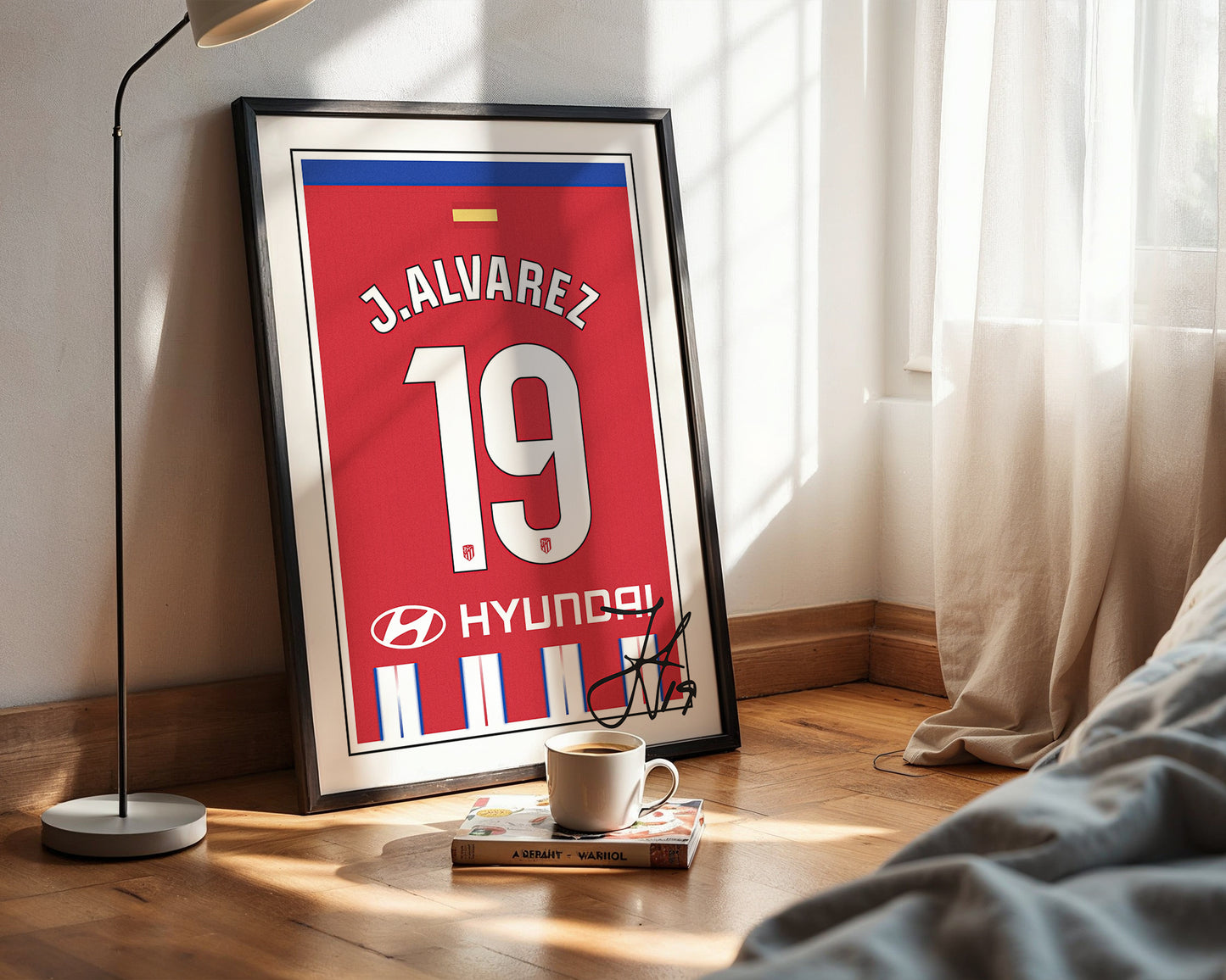 Julian Alvarez 24/25 Athletico Madrid Home Shirt Poster