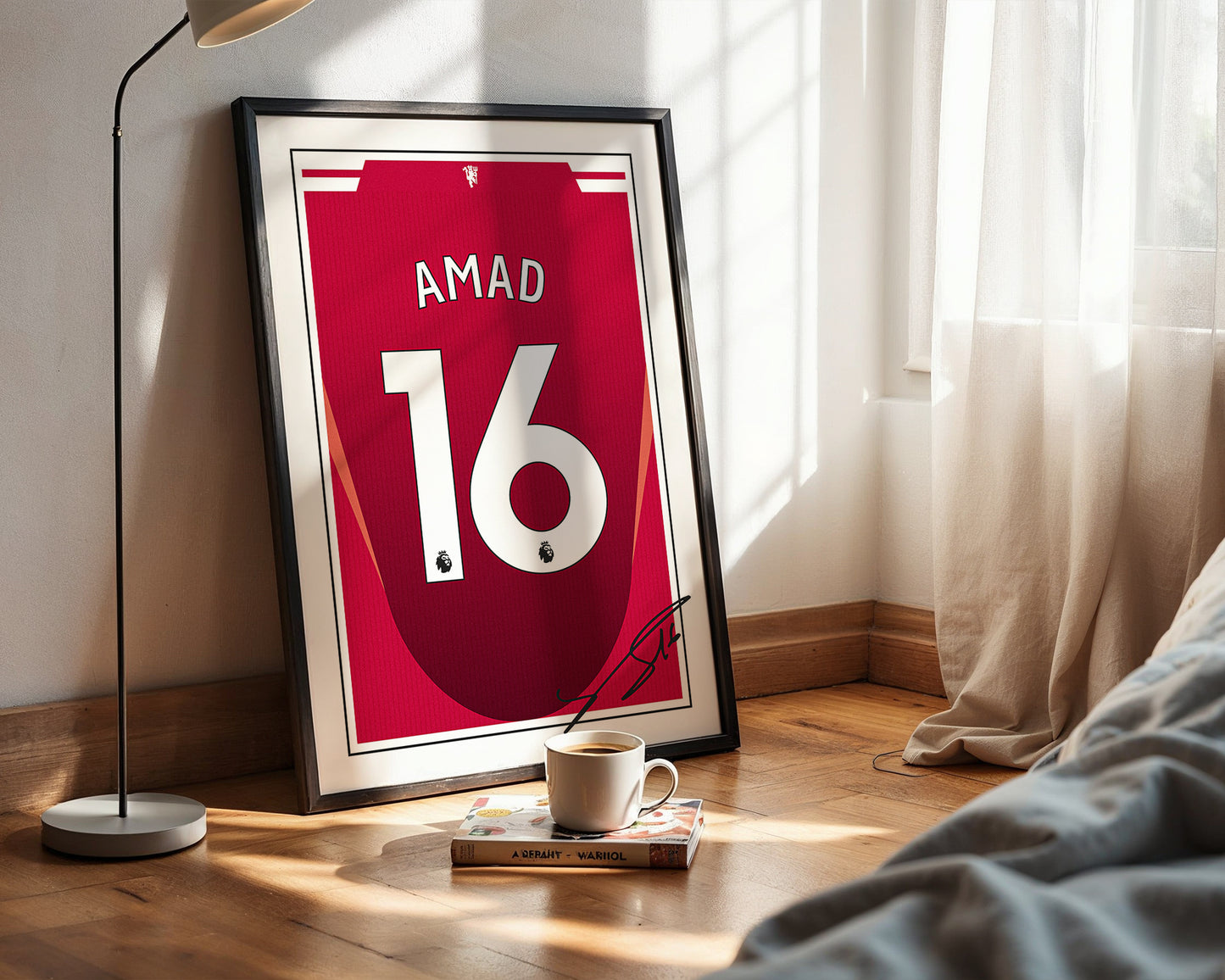 Amad Diallo 24/25 Man Utd Home Shirt Poster