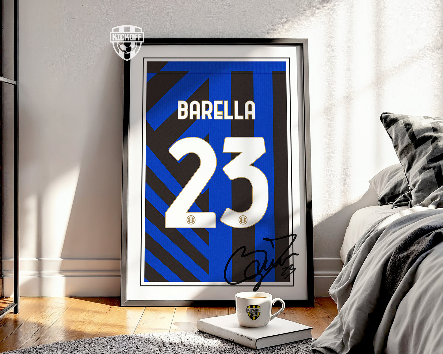 Nicolo Barella 24/25 Inter Milan Home Shirt Poster