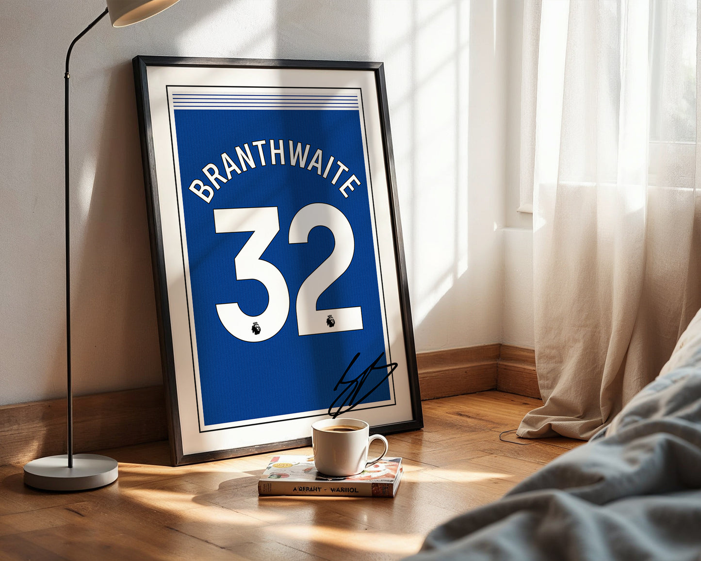 Jarrad Branthwaite 24/25 Everton Home Shirt Poster