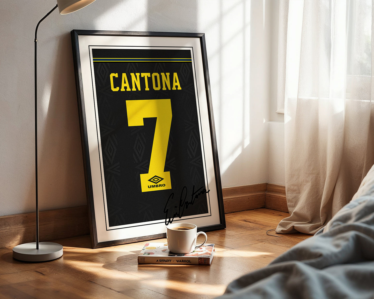 Eric Cantona 94/95 Man Utd Classic Away Shirt Poster