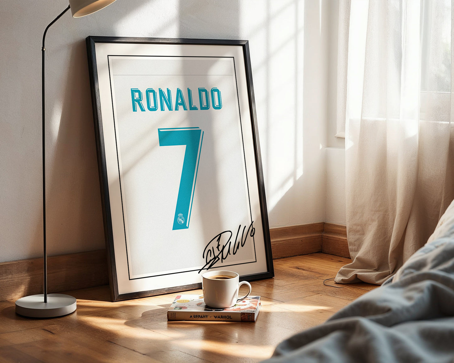 Cristiano Ronaldo 17/18 Real Madrid Home Shirt Poster
