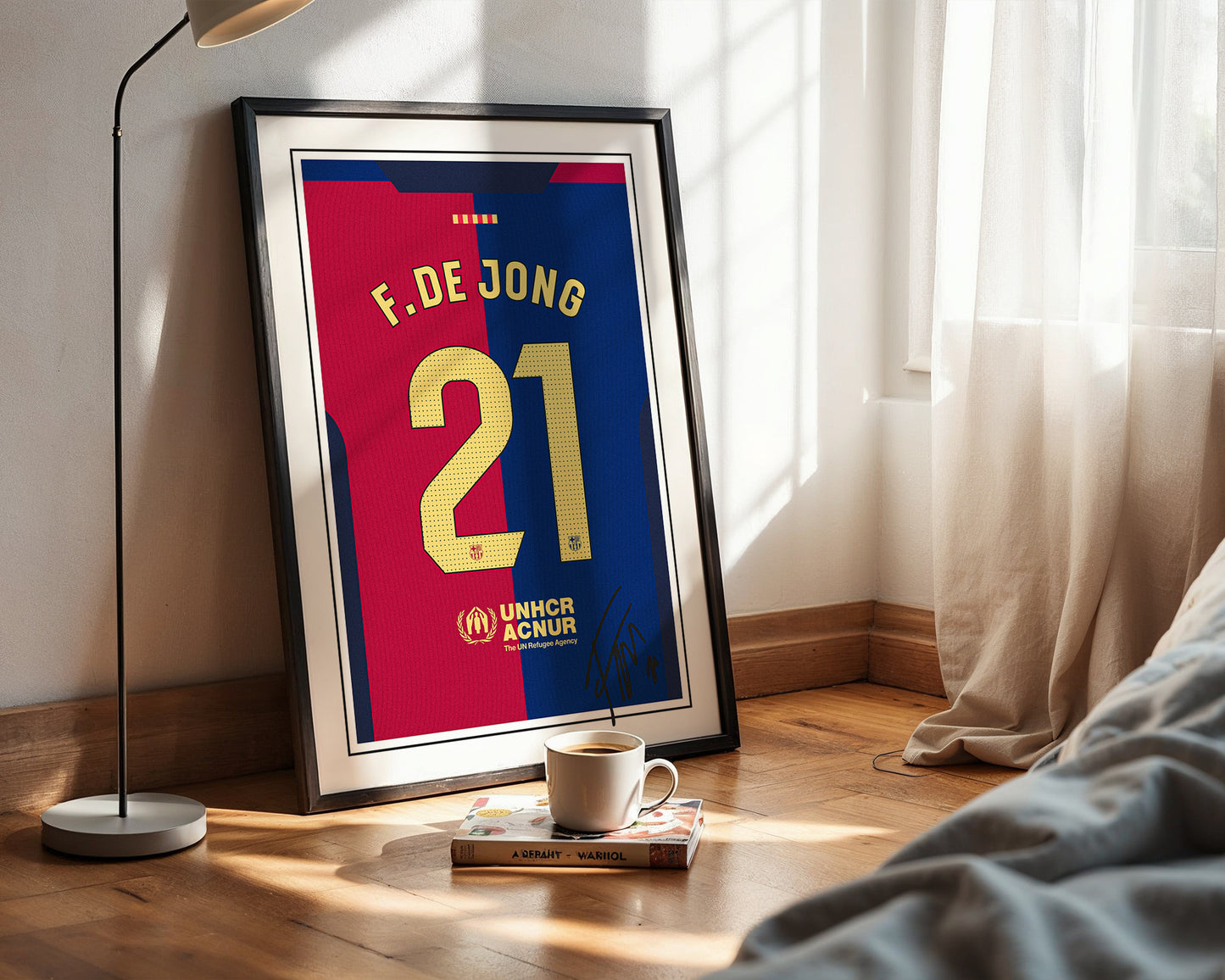 Frenkie de Jong 24/25 Barcelona Home Shirt Poster