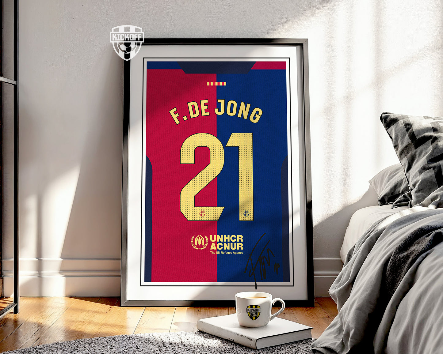 Frenkie de Jong 24/25 Barcelona Home Shirt Poster