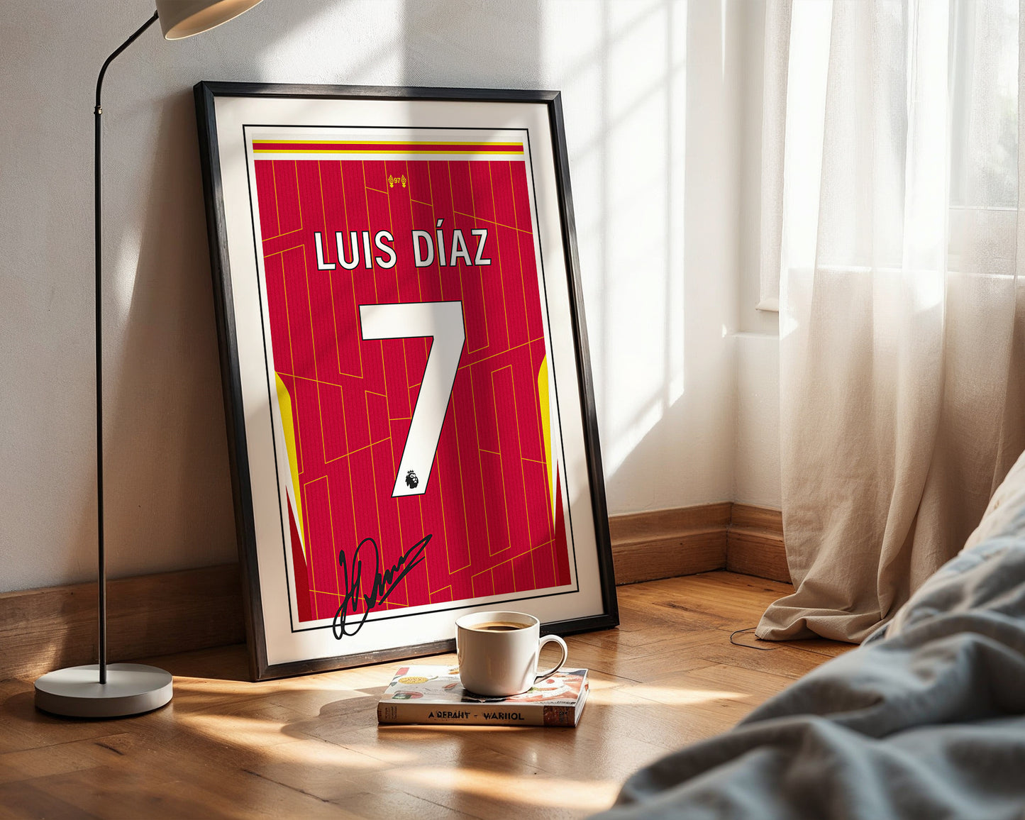 Luis Diaz 24/25 Liverpool Home Shirt Poster