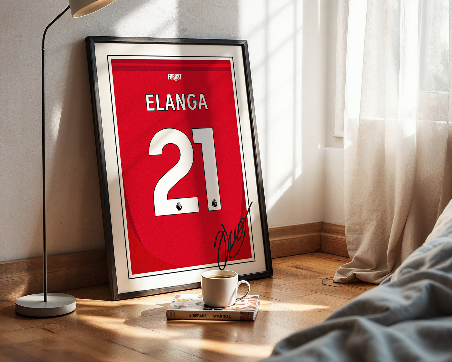 Anthony Elanga 24/25 Nottingham Forest Home Shirt Poster