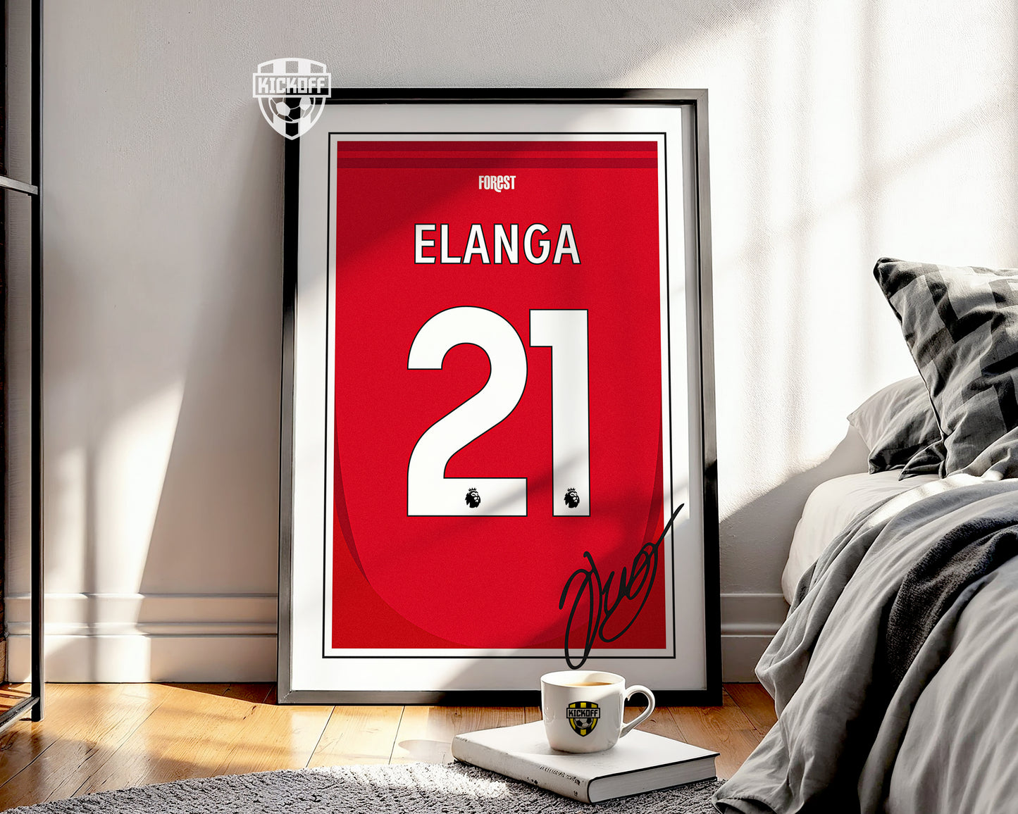 Anthony Elanga 24/25 Nottingham Forest Home Shirt Poster