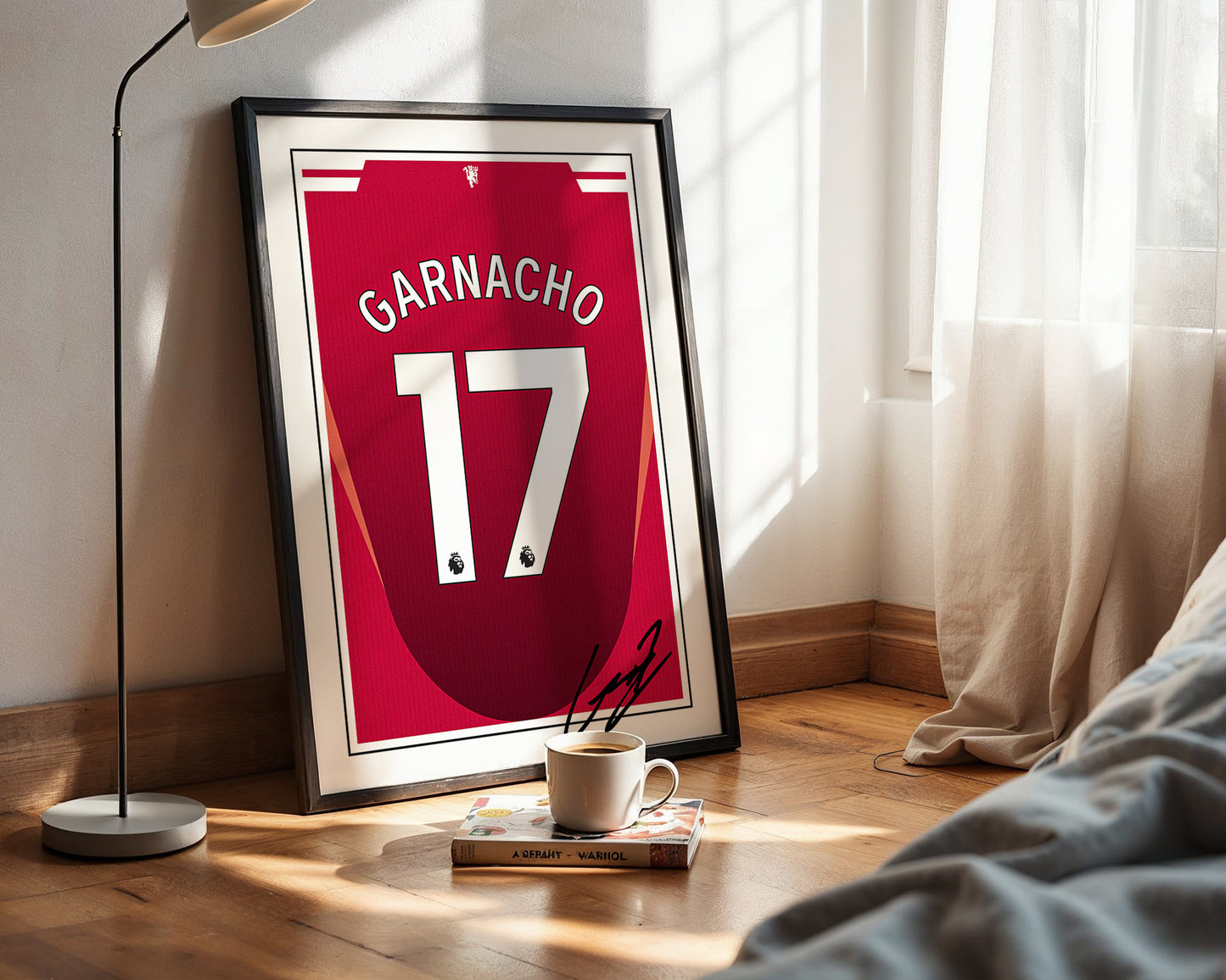 Alejandro Garnacho 24/25 Man Utd Home Shirt Poster