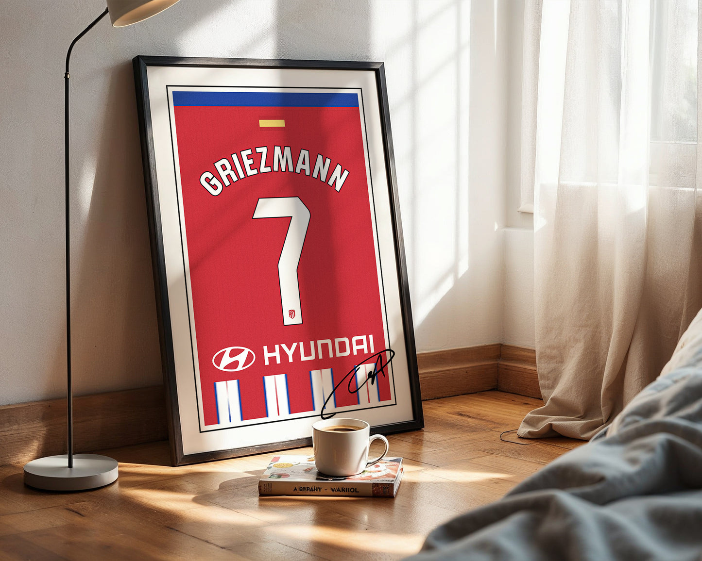 Antoine Griezmann 24/25 Athletico Madrid Home Shirt Poster
