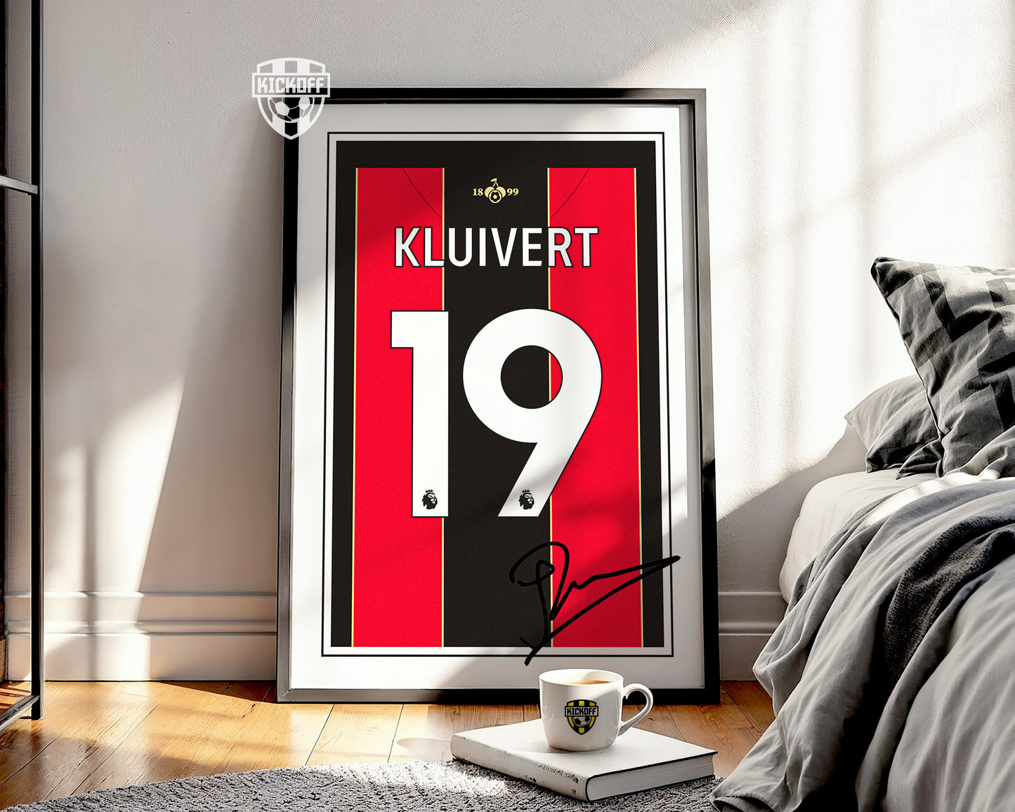 Justin Kluivert 24/25 AFC Bournemouth Home Shirt Poster