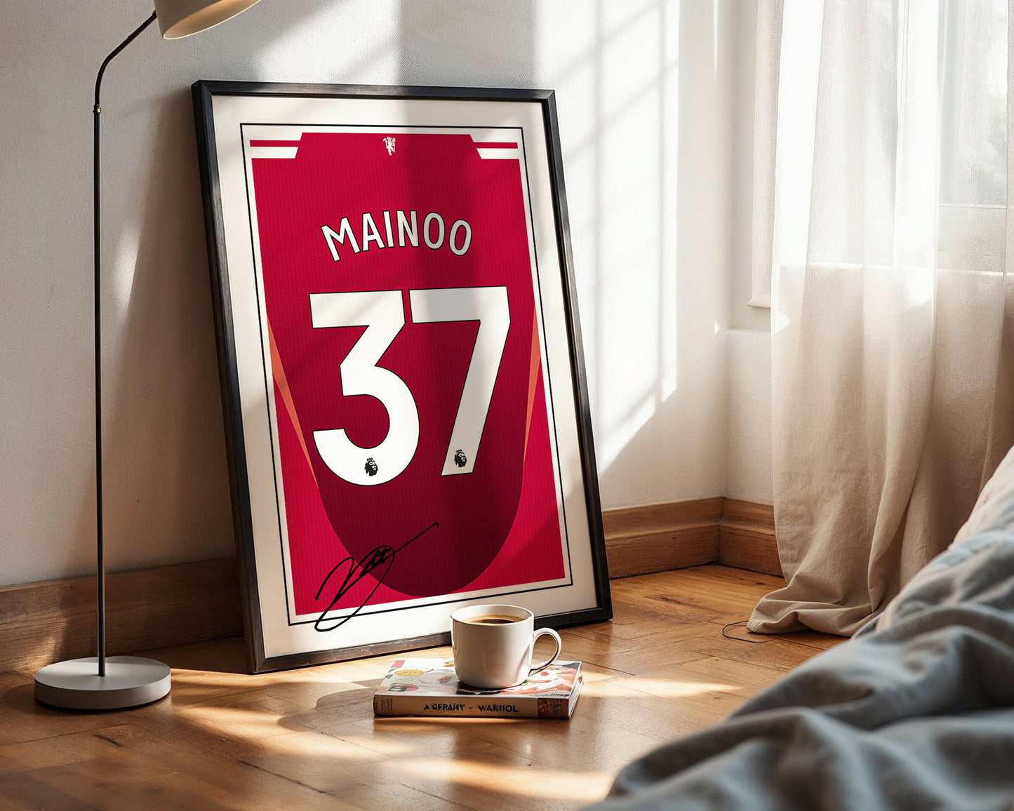 Kobbie Mainoo 24/25 Man Utd Home Shirt Poster