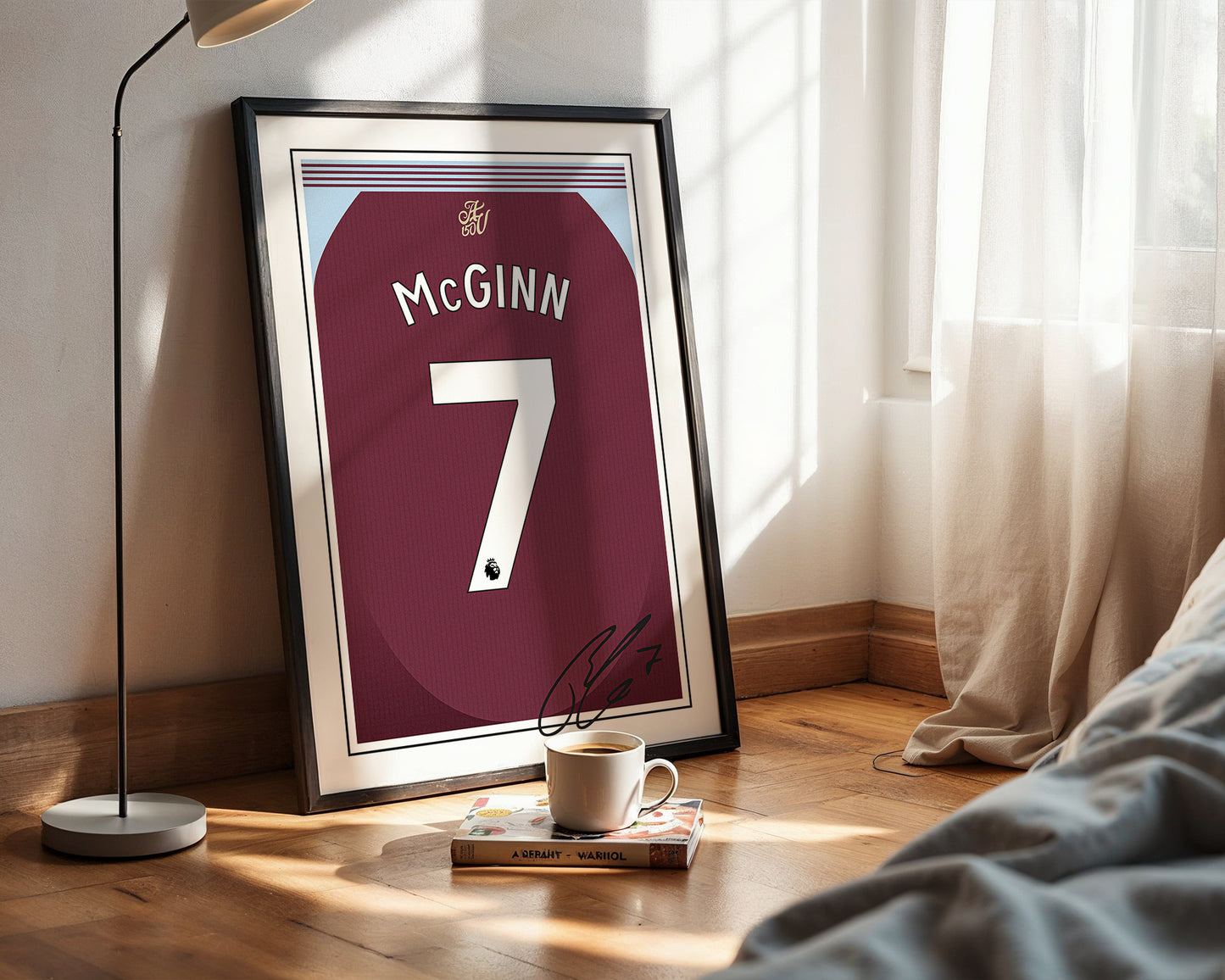 John McGinn 24/25 Aston Villa Home Shirt Poster