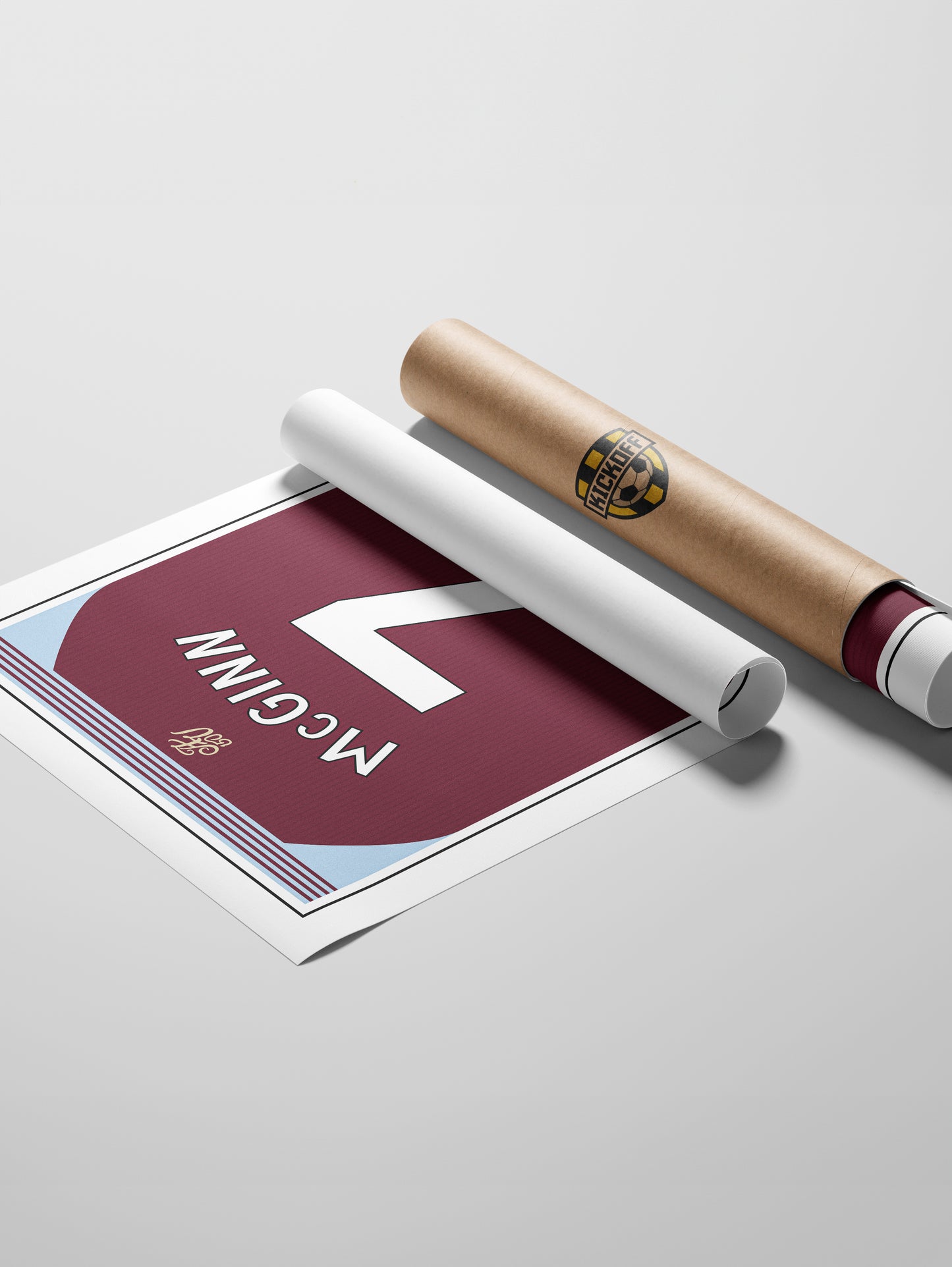 John McGinn 24/25 Aston Villa Home Shirt Poster