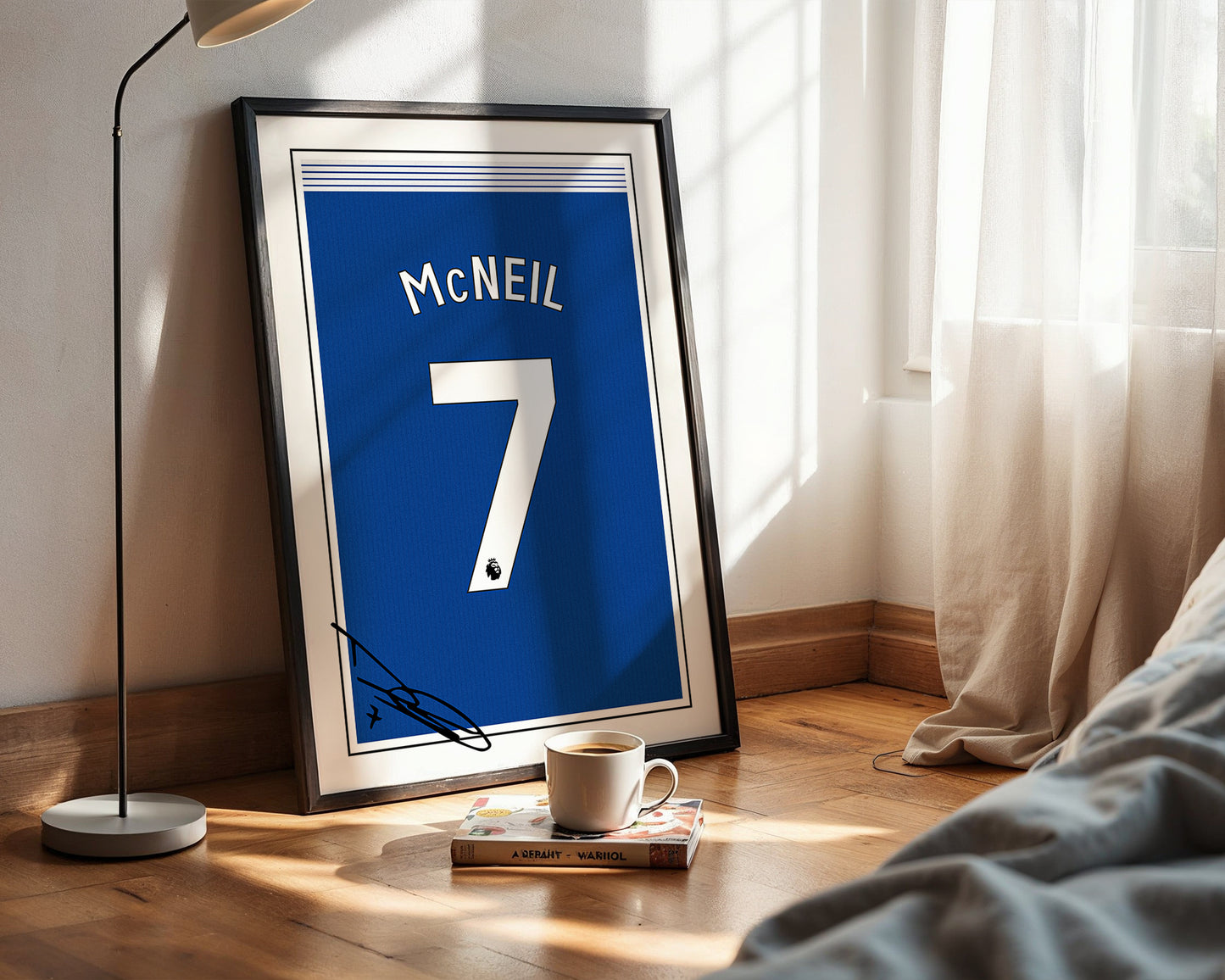 Dwight McNeil 24/25 Everton Home Shirt Poster