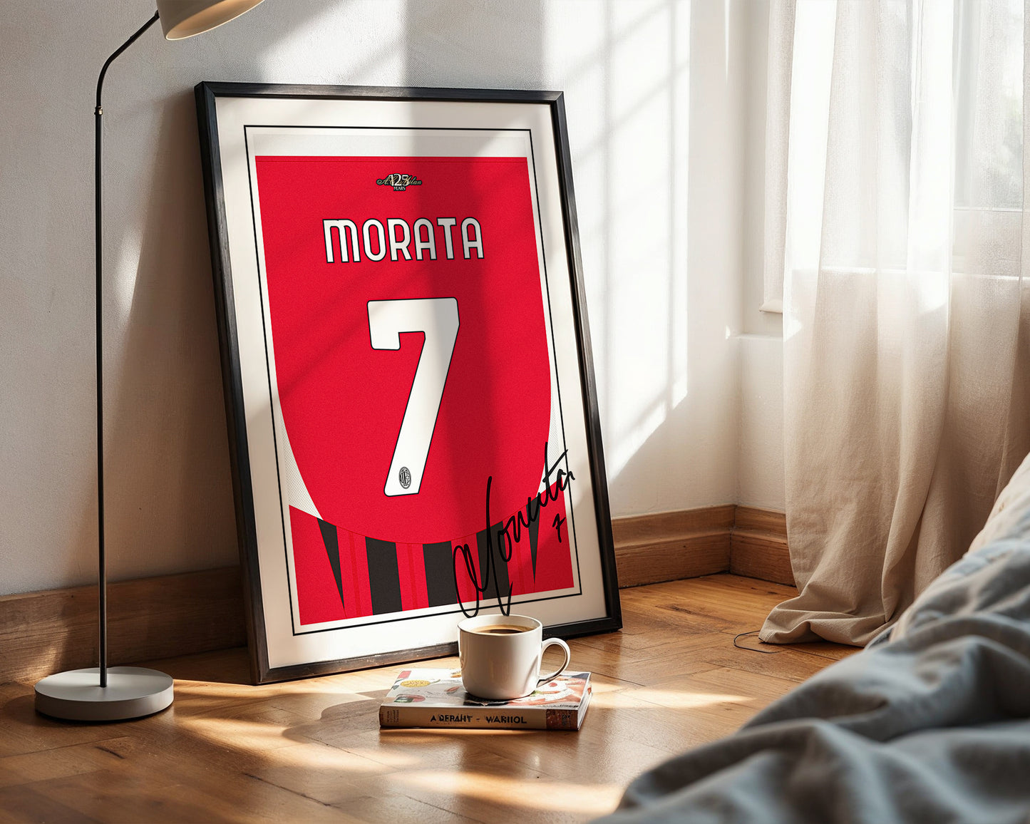 Alvaro Morata 24/25 AC Milan Home Shirt Poster