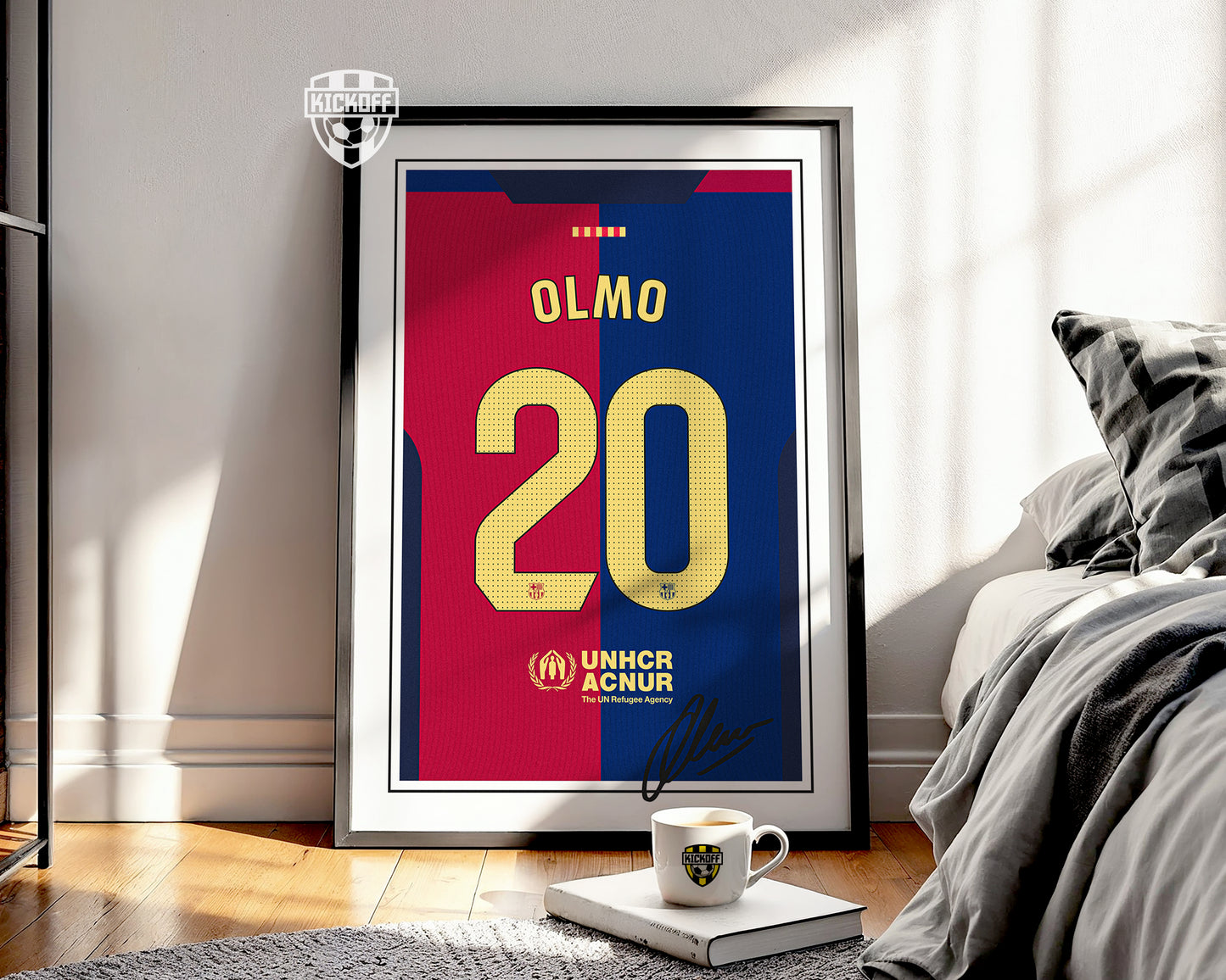 Dani Olmo 24/25 Barcelona Home Shirt Poster