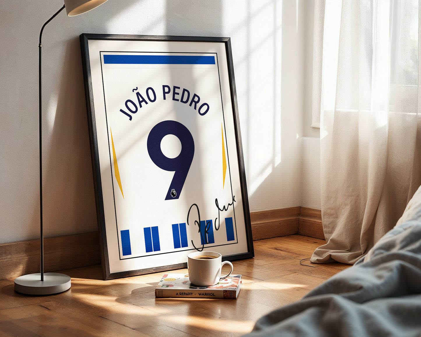 Joao Pedro 24/25 Brighton Home Shirt Poster