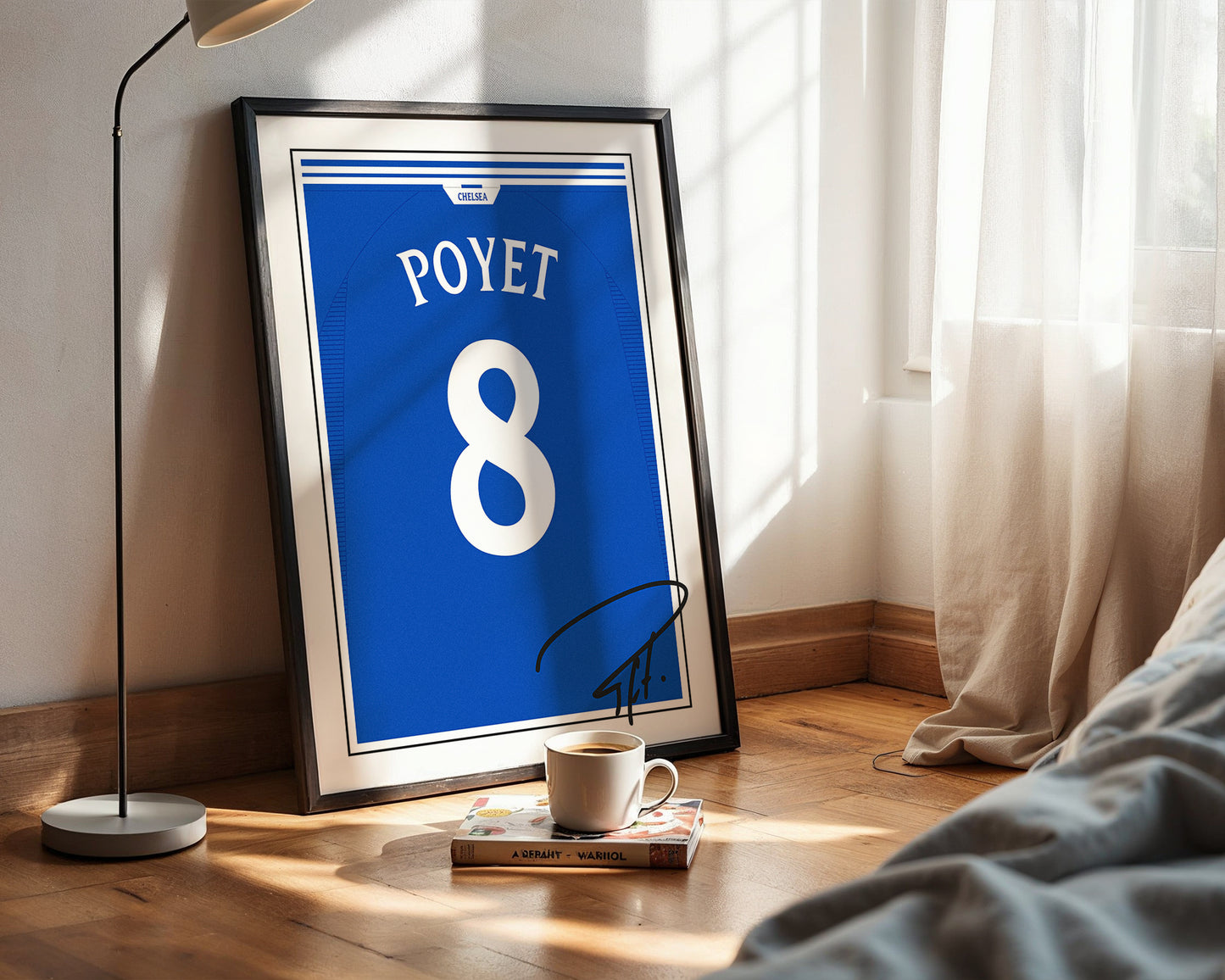 Gus Poyet 99/02 Chelsea Classic Home Shirt Poster
