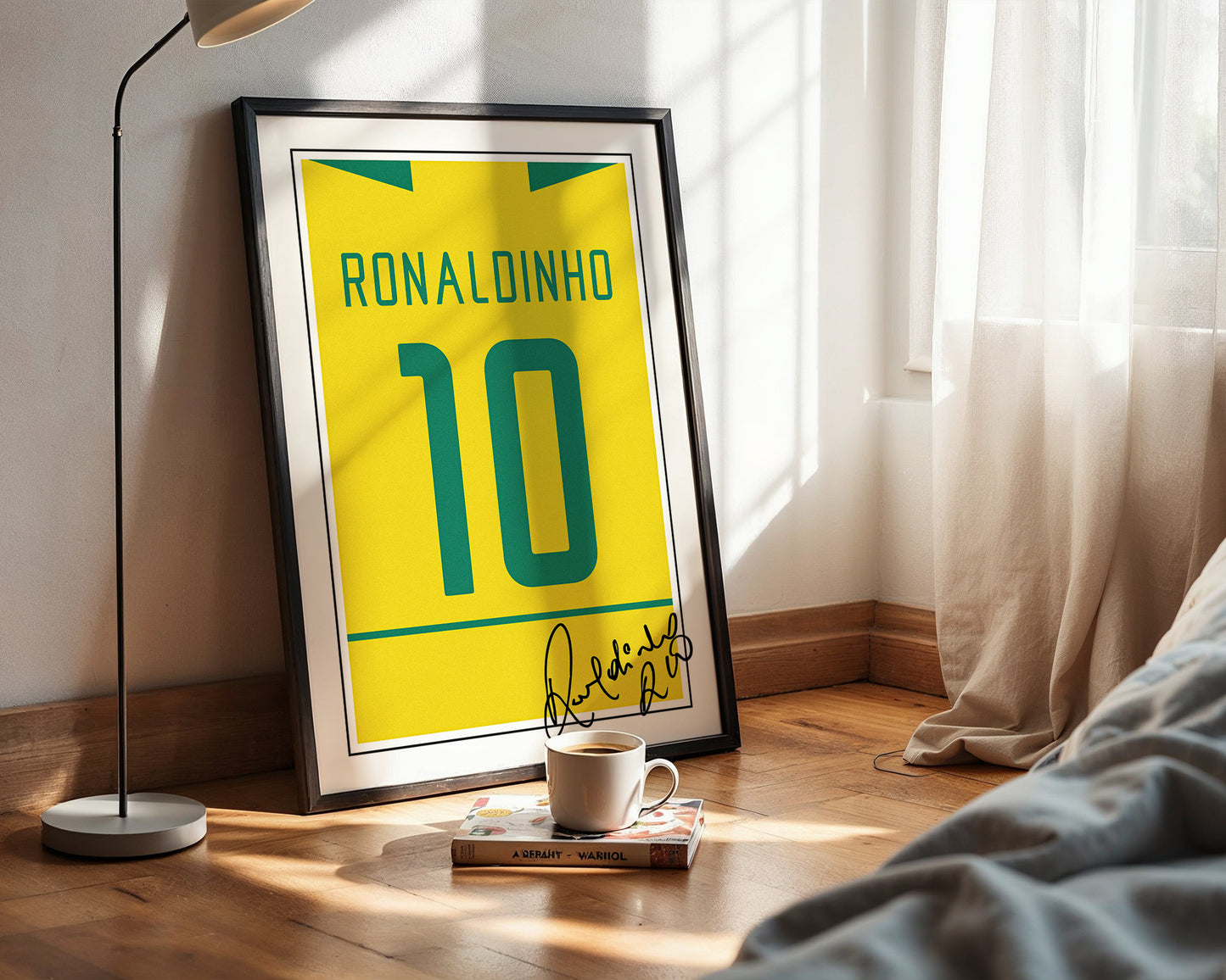 Ronaldinho Brazil 2002 World Cup Shirt Poster
