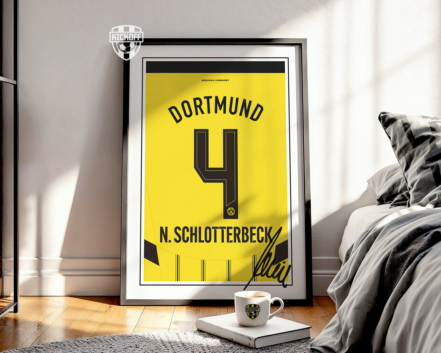 Nico Schlotterbeck 24/25 Dortmund Home Shirt Poster