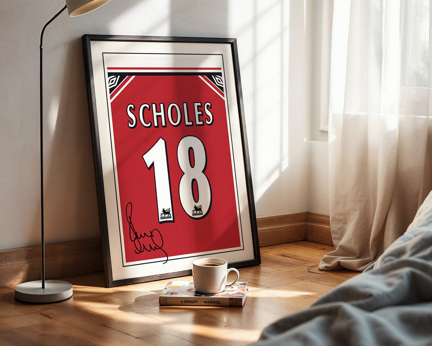 Paul Scholes 98/99 Man Utd Classic Home Shirt Poster