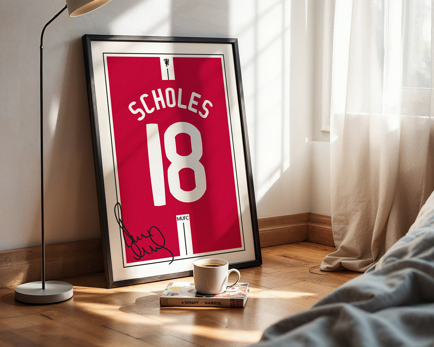 Paul Scholes 07/08 Man Utd Classic Home Shirt Poster