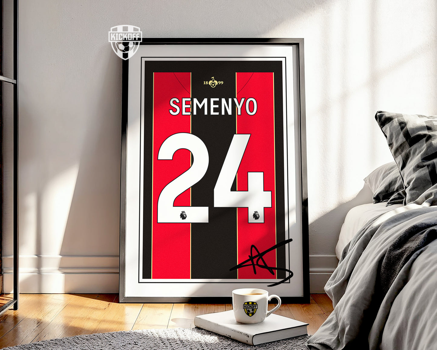 Antoine Semenyo 24/25 AFC Bournemouth Home Shirt Poster