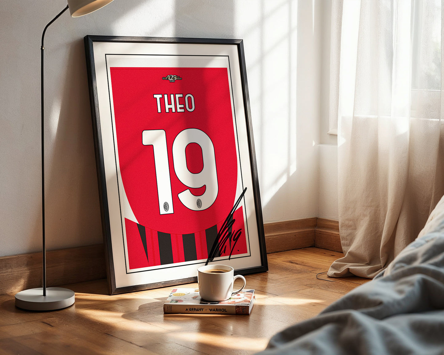 Theo Hernandez 24/25 AC Milan Home Shirt Poster