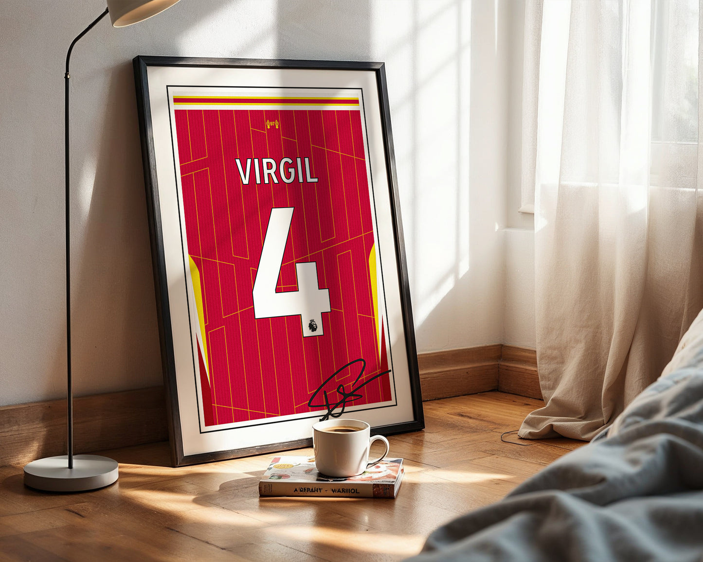 Virgil van Dijk 24/25 Liverpool Home Shirt Poster