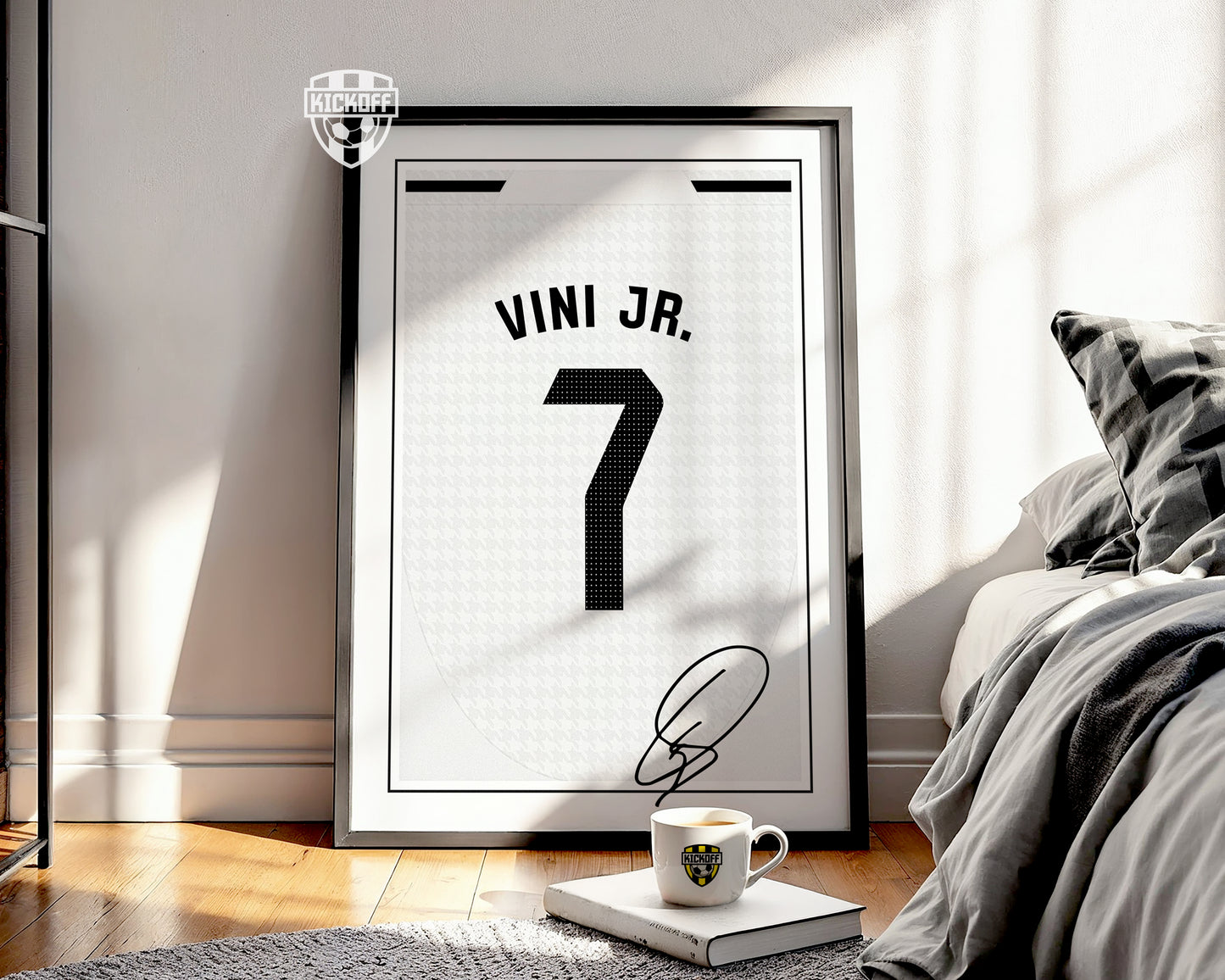 Vini Jr. 24/25 Real Madrid Home Shirt Poster