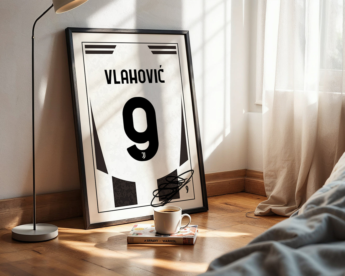 Dusan Vlahovic 24/25 Juventus Home Shirt Poster