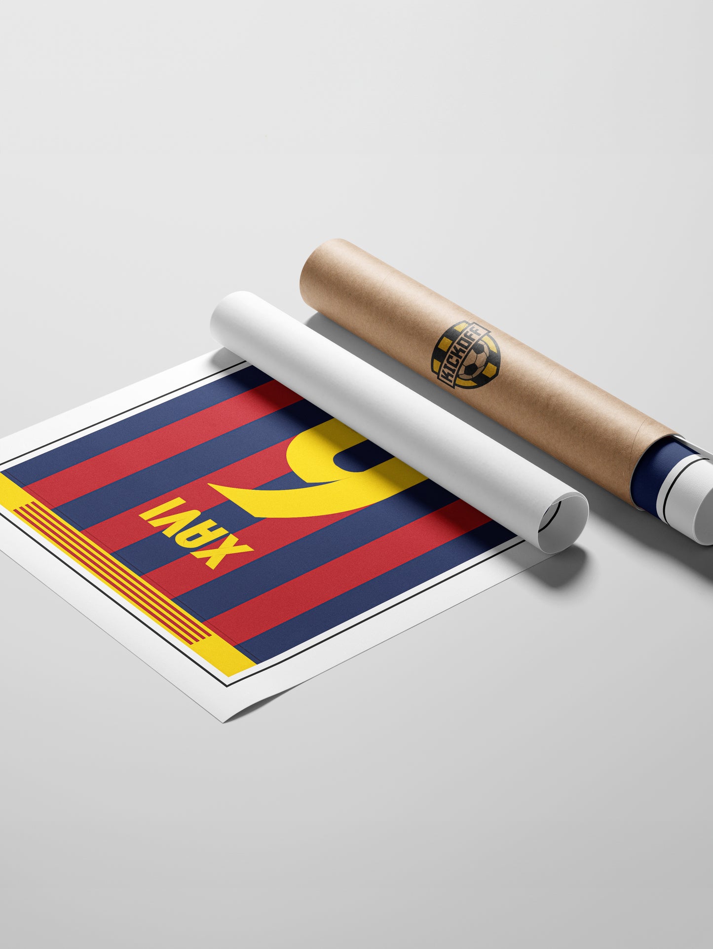 Xavi 13/14 Barcelona Classic Home Shirt Poster