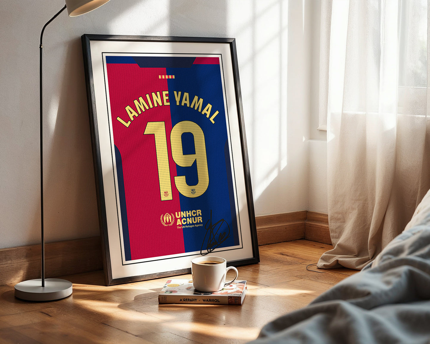 Lamine Yamal 24/25 Barcelona Home Shirt Poster