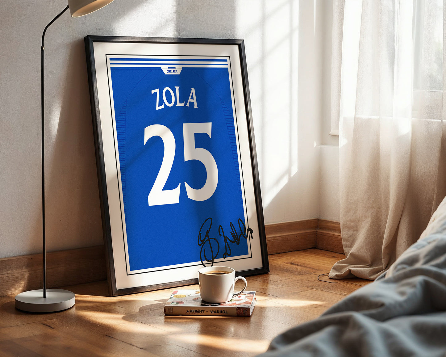 Gianfranco Zola 99/02 Chelsea Classic Home Shirt Poster