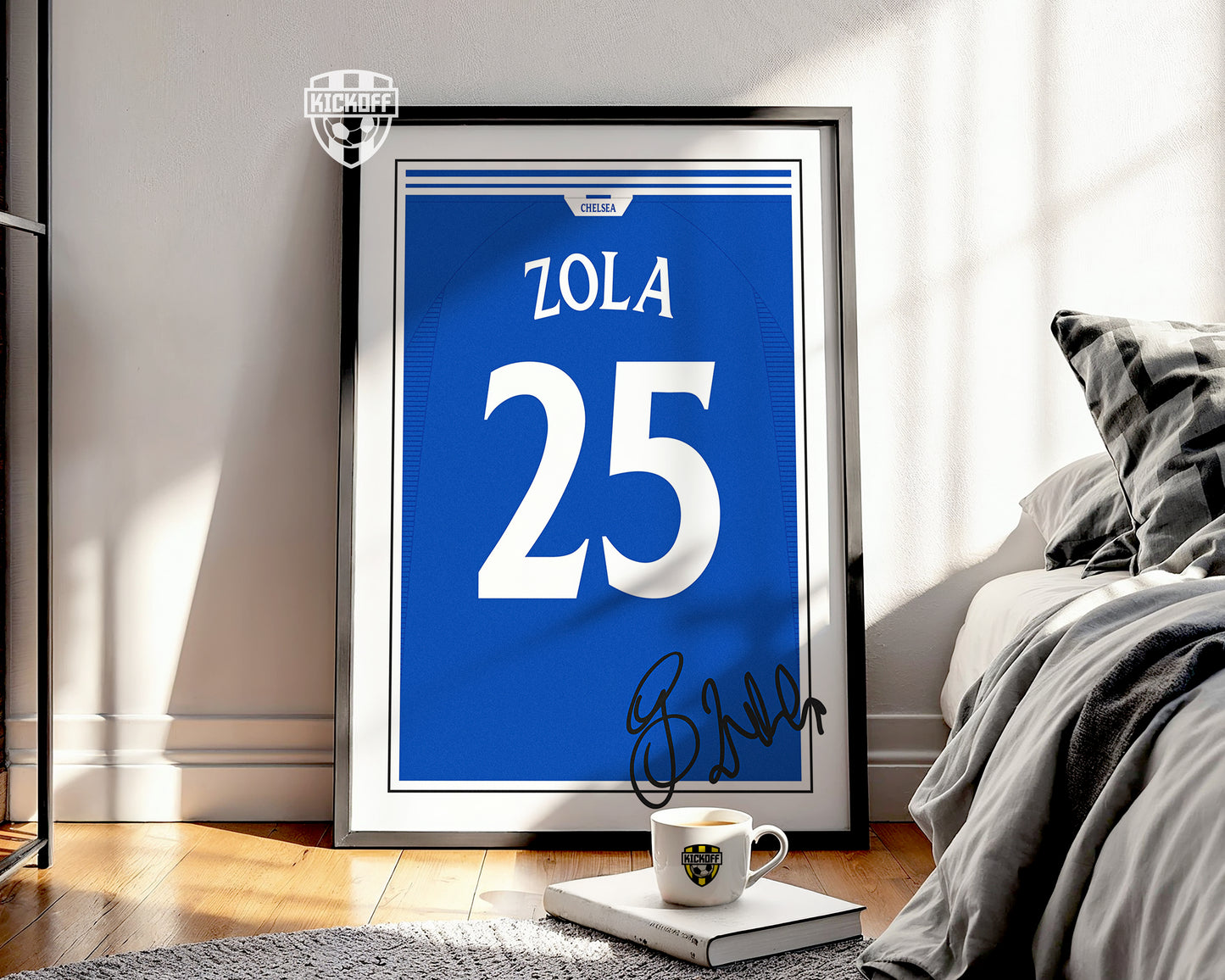 Gianfranco Zola 99/02 Chelsea Classic Home Shirt Poster