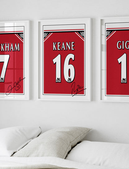 Roy Keane 98/99 Man Utd Classic Home Shirt Poster