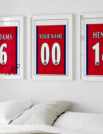 Custom 98/99 Arsenal Classic Home Shirt Poster
