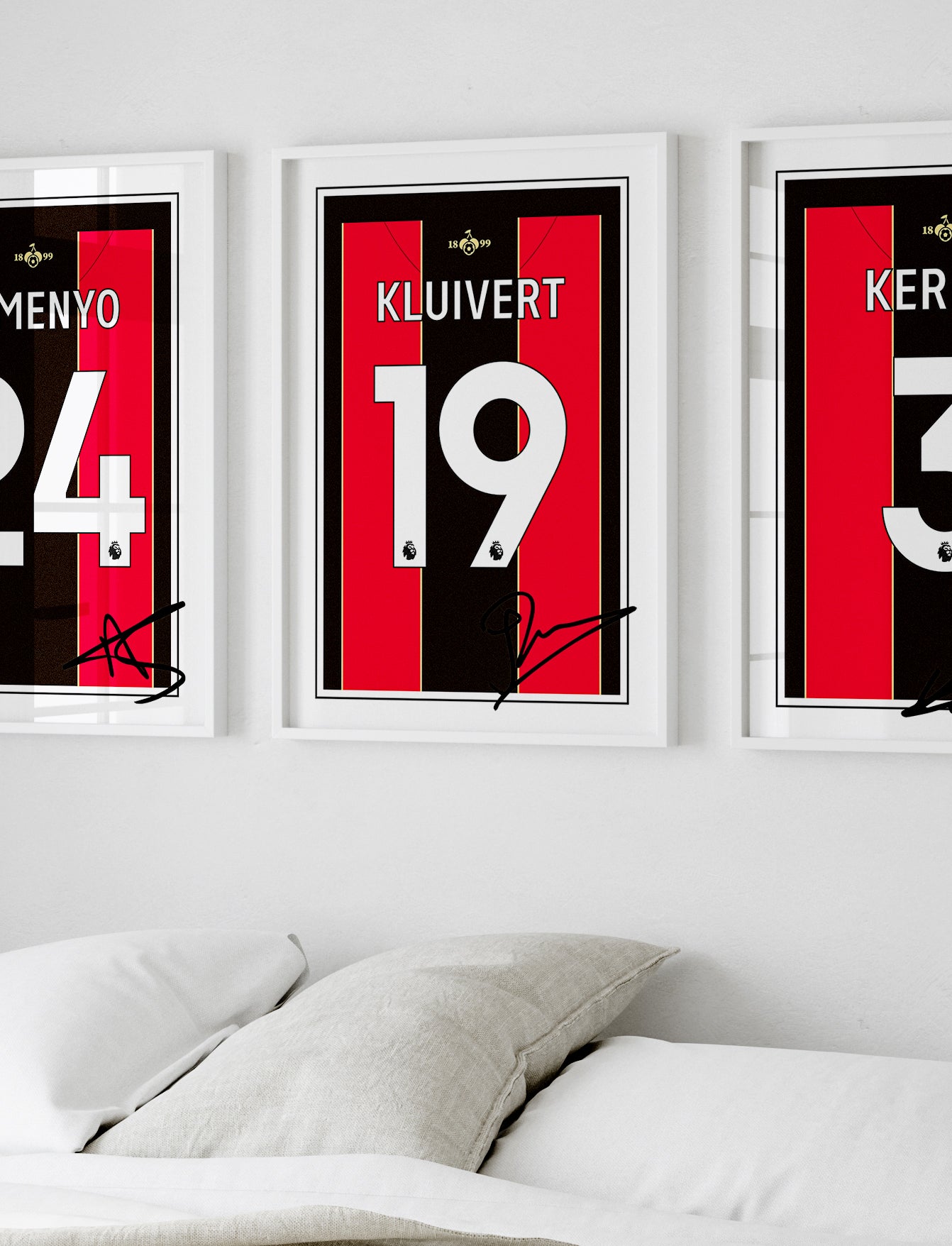 Justin Kluivert 24/25 AFC Bournemouth Home Shirt Poster