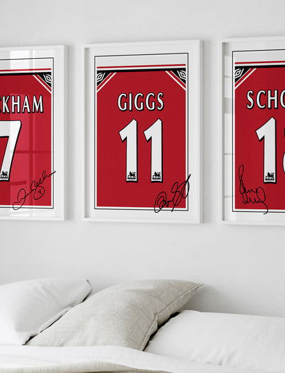 Ryan Giggs 98/99 Man Utd Classic Home Shirt Poster