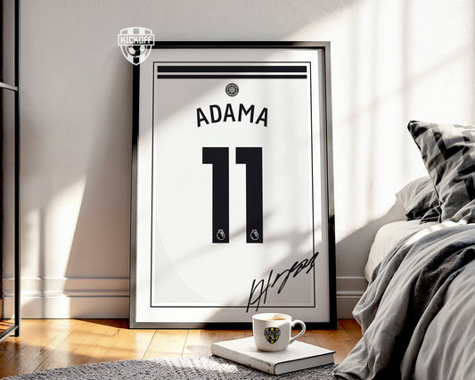 Adama Traore 24/25 Fulham Home Shirt Poster