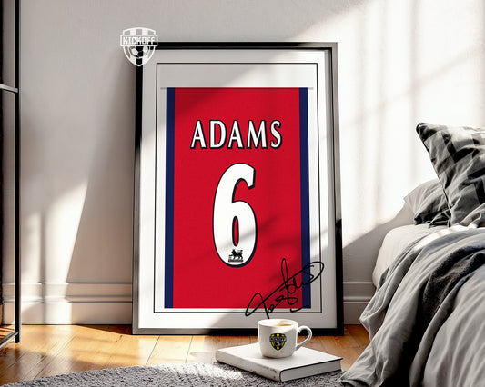 Tony Adams 98/99 Arsenal Classic Home Shirt Poster