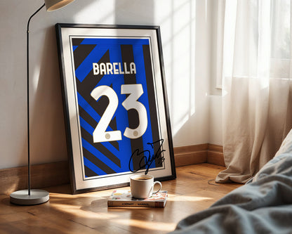 Nicolo Barella 24/25 Inter Milan Home Shirt Poster