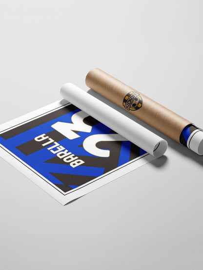 Nicolo Barella 24/25 Inter Milan Home Shirt Poster